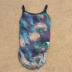 Colorful Abstract salute gymnastics leotard